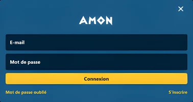 Page de connexion à Amon Casino
